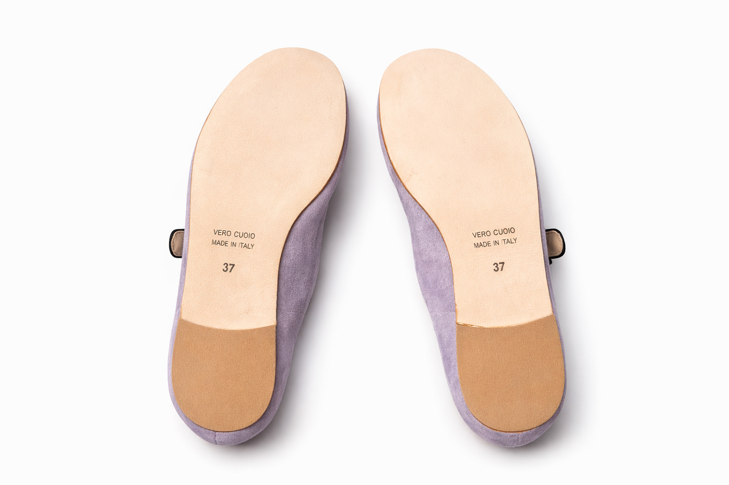 Ballerina in camoscio con fibbia gioiello – Pezzo Unico