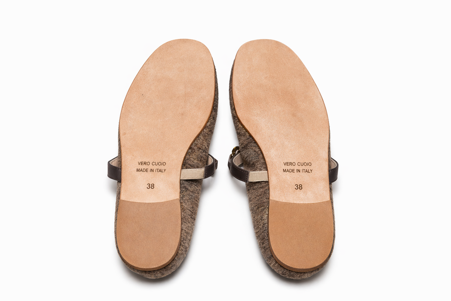 OPERA – Ballerina in tessuto con catena gioiello Made in Italy