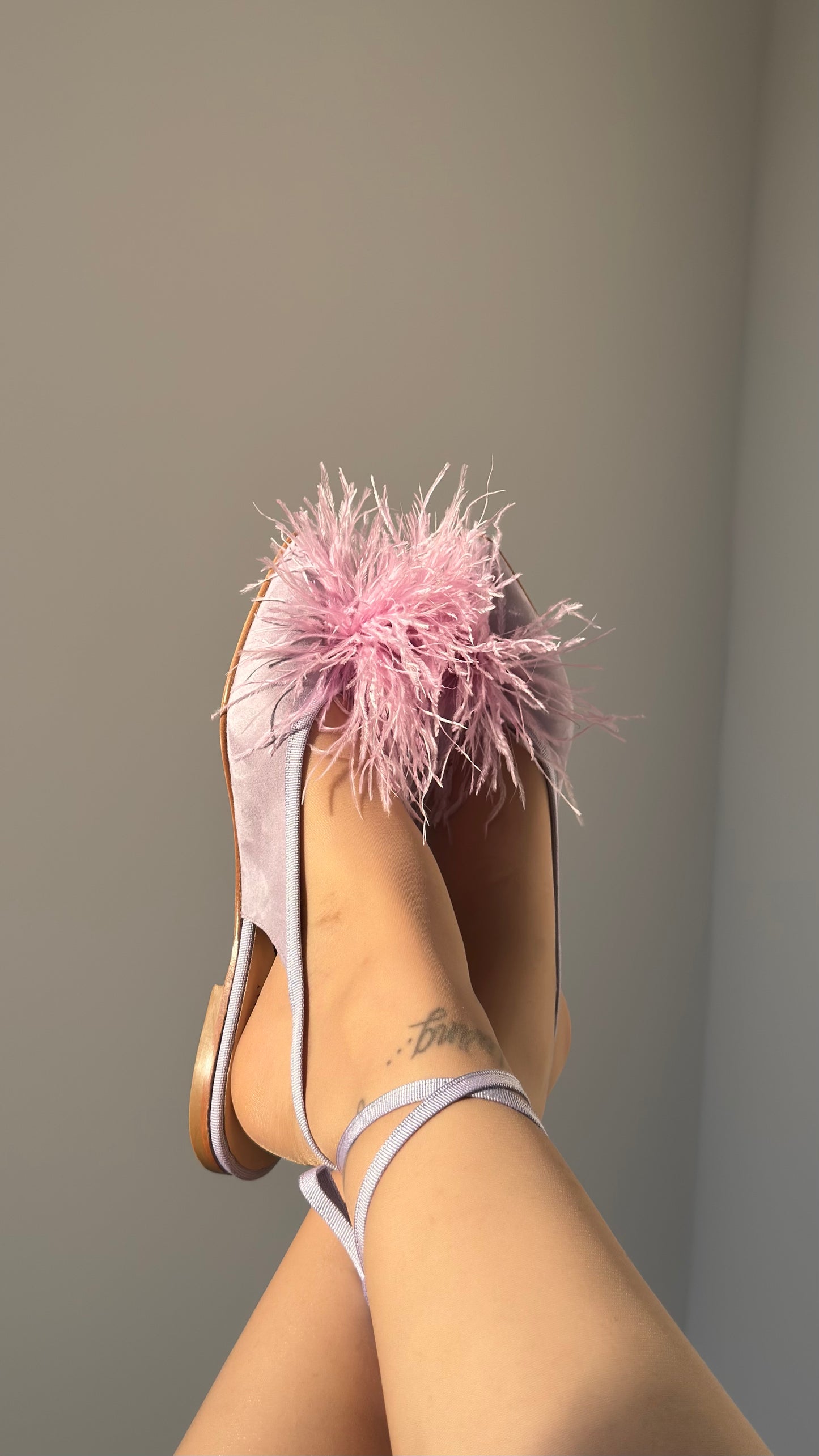 LOLA – Sabot legato con piume Made in Italy