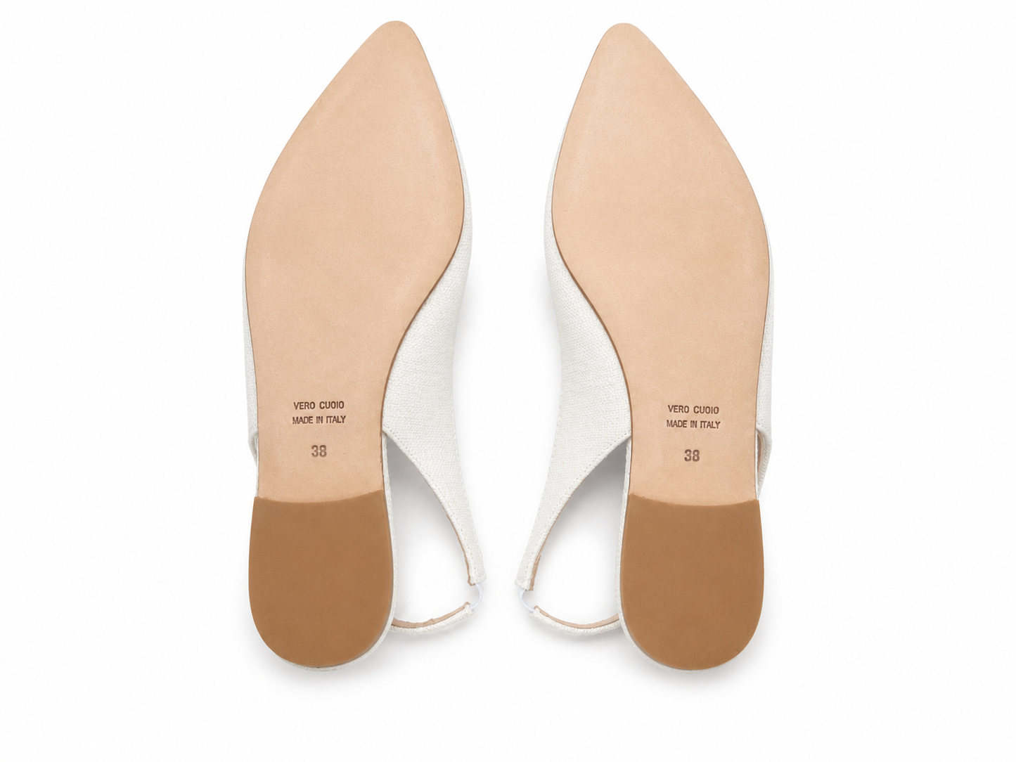 EVA – Slingback in lino con fiore in organza