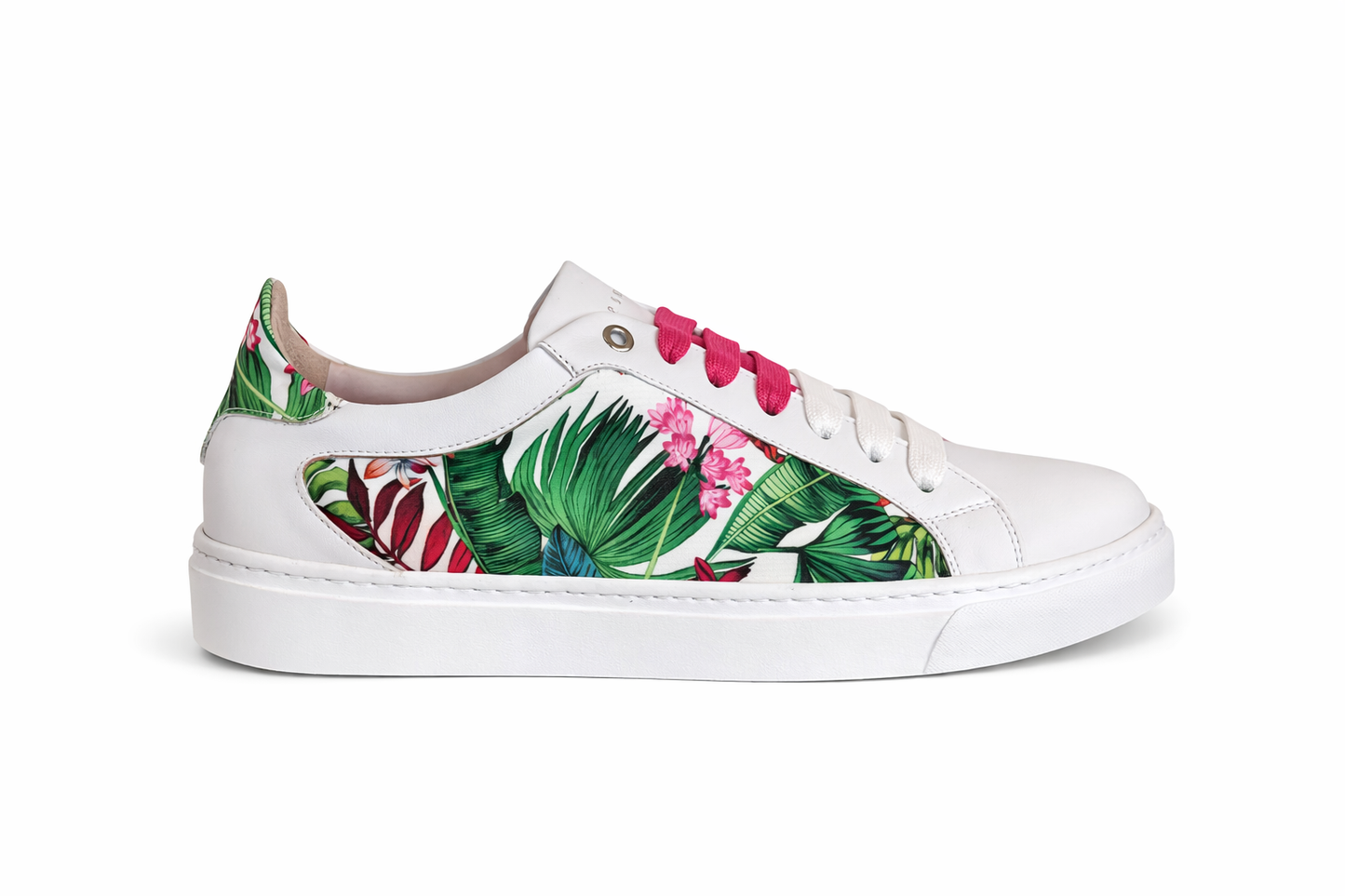 RIO – Sneaker in pelle con inserto tropicale Made in Italy