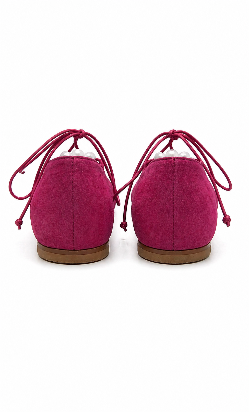 IRIS – Ballerina in camoscio con lacci e perline