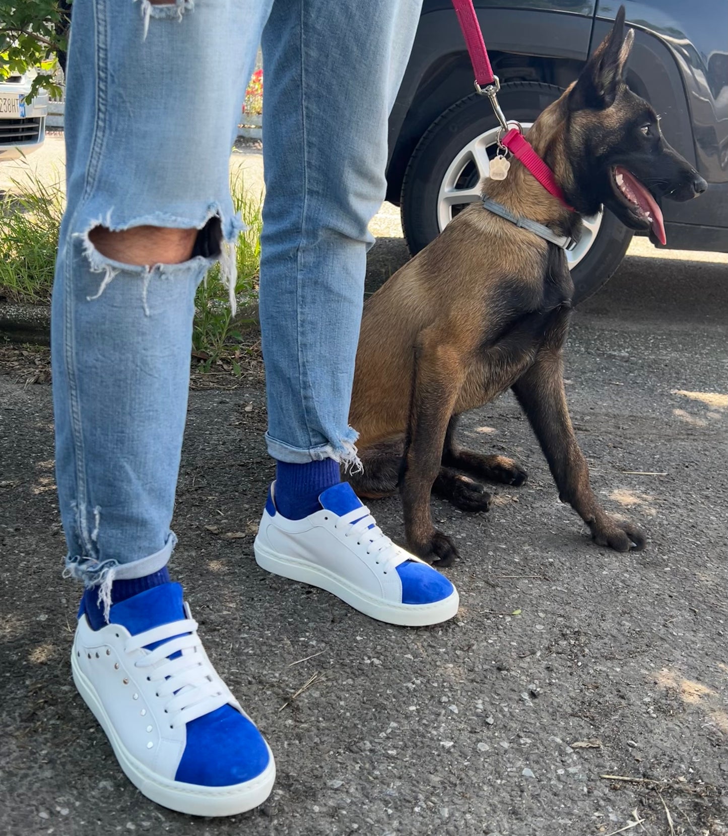 SNEAKERS NAPPA E CAMOSCIO BORCHIATA