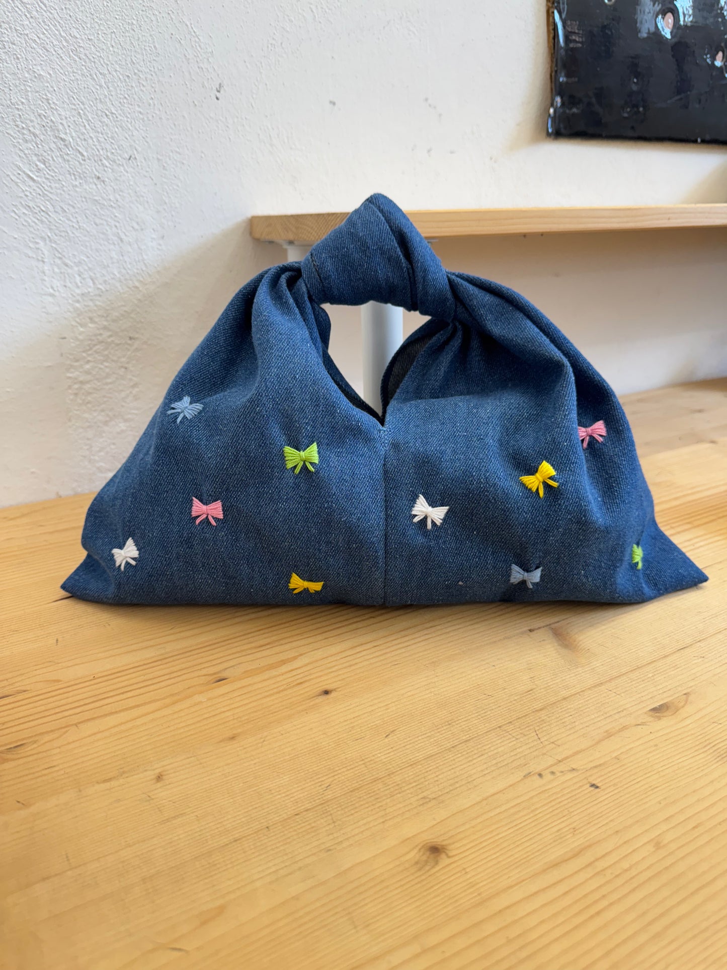 TRAMA BLOOM mini – Borsa in Jeans Made in Italy